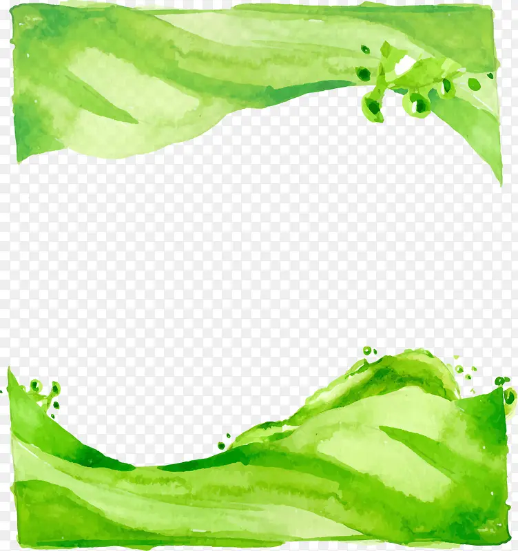矢量手绘绿色边框