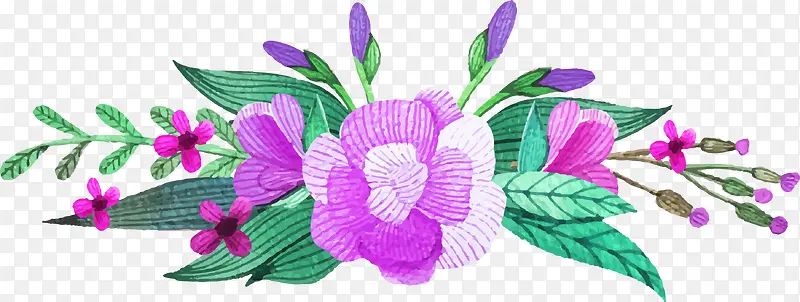 紫色的花，胸花