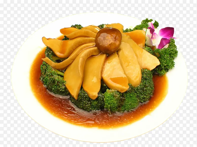 鲍汁扣百灵菇图片素材
