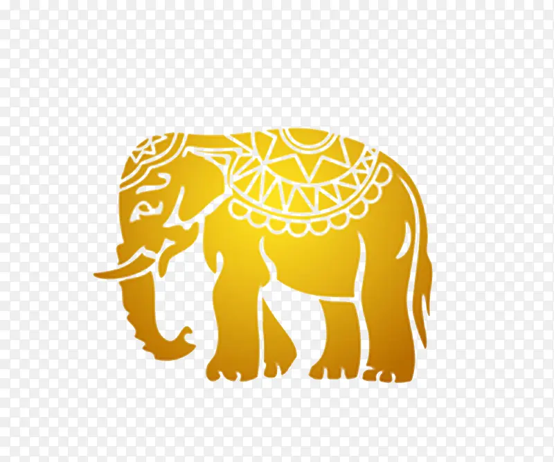 泰国 大象  金色素材