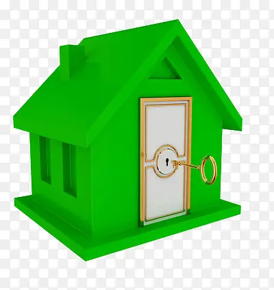 绿色小屋子模型