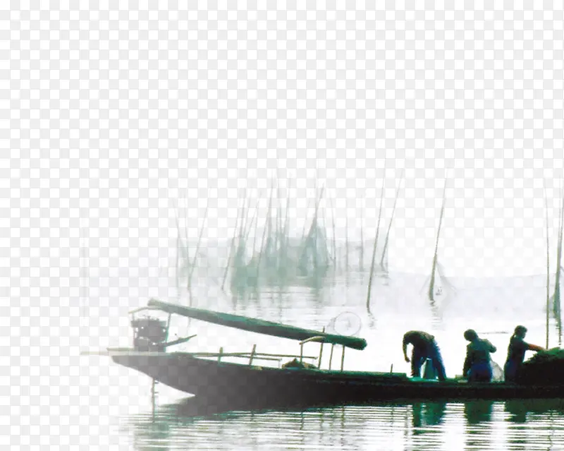 湖面的小船