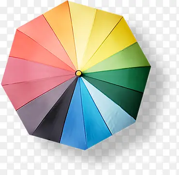彩色七彩设计雨伞
