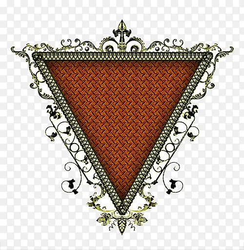 三角形古典元素金属边框