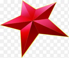 红色立体五角星