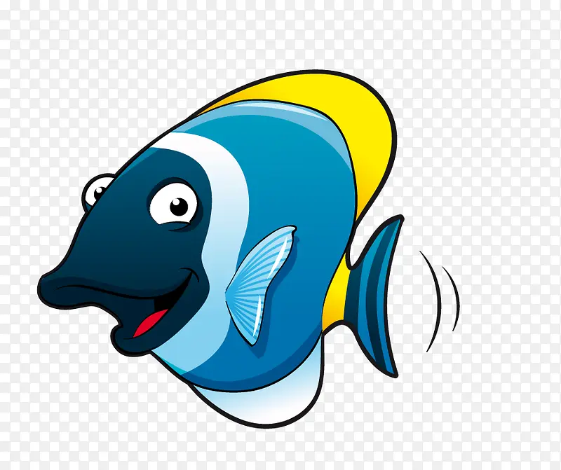 卡通海洋动物鱼
