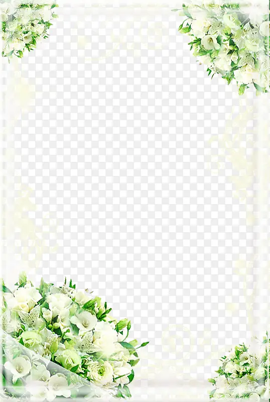 百合花边框
