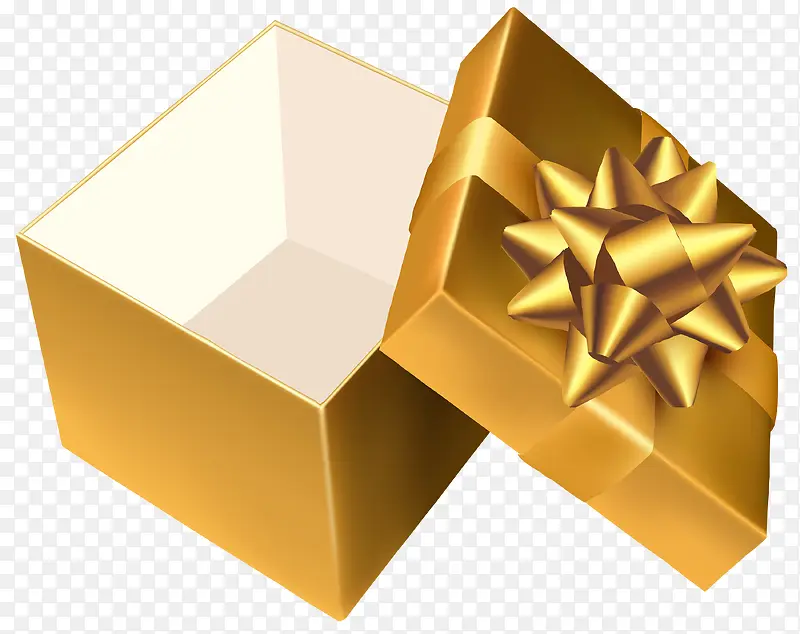金色彩带礼物包装盒