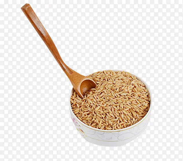 盛满燕麦米的碗