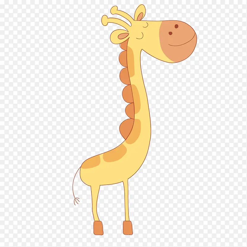 手绘长颈鹿动物设计