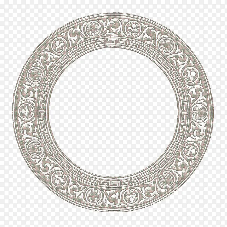 灰色复古图案圆圈装饰图案