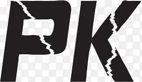断裂的pk字体