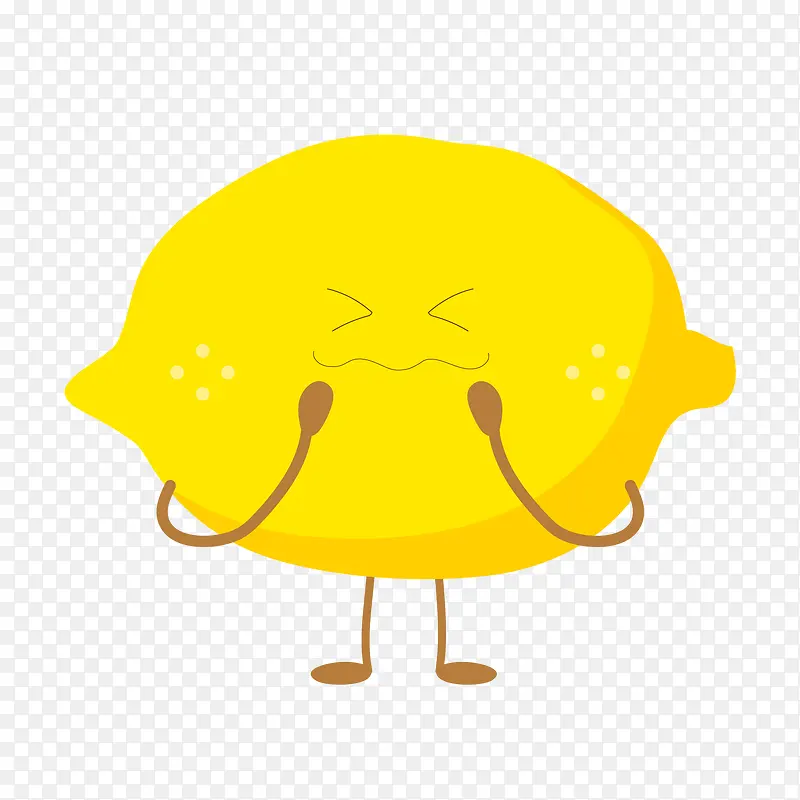 黄色卡通柠檬水果