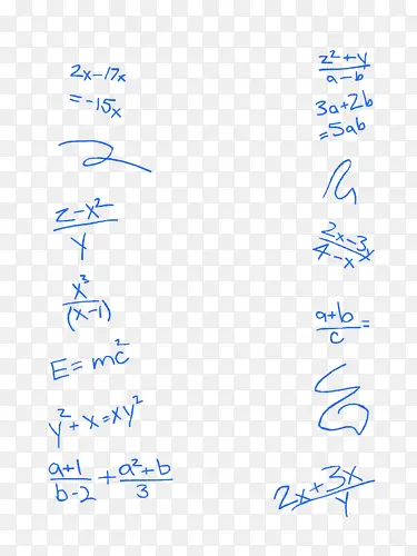 数学笔迹卡通素材