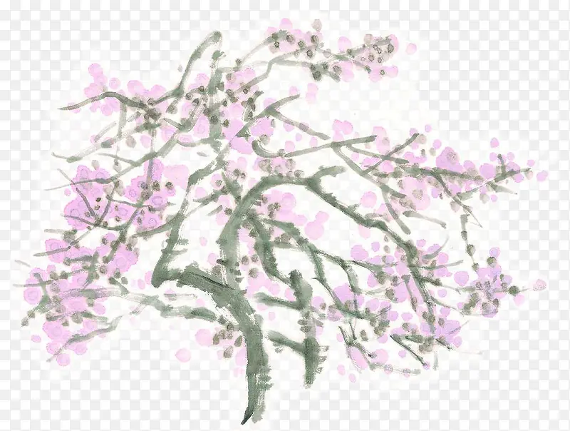 彩墨梅花