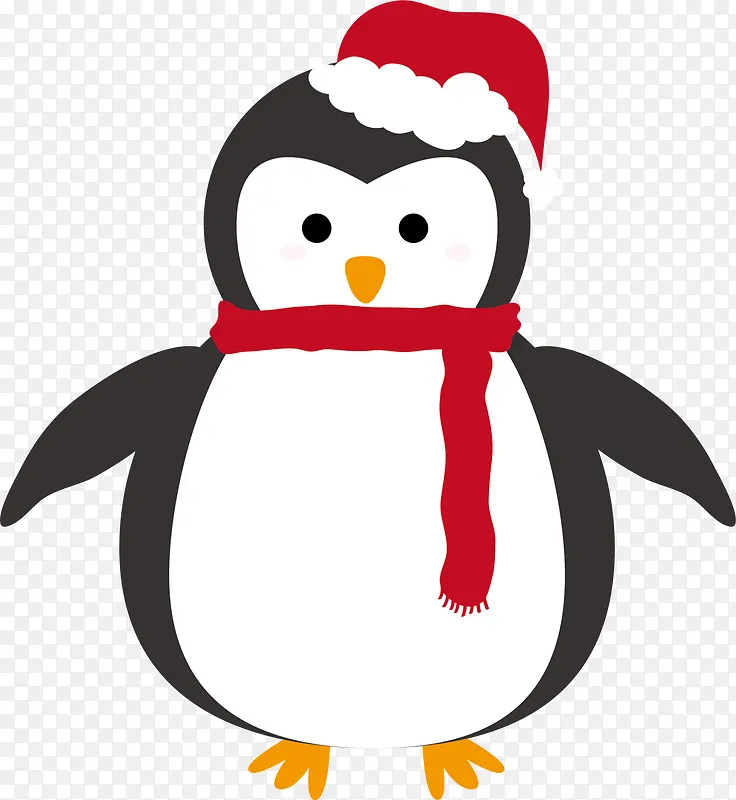 可爱圣诞节企鹅