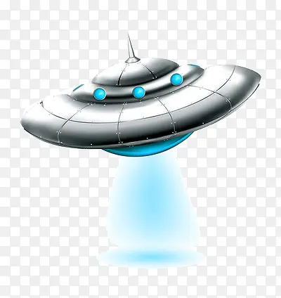 卡通版的外星人飞碟ufo