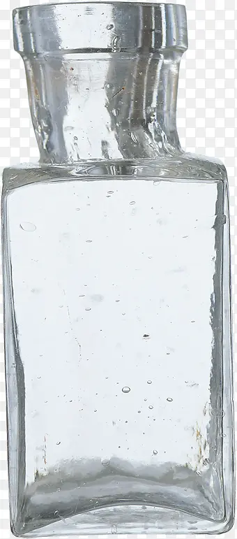 复古白色透明玻璃瓶