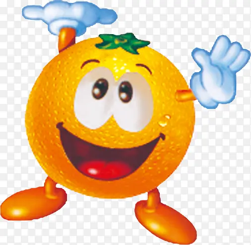 橙子表情创意水果图片