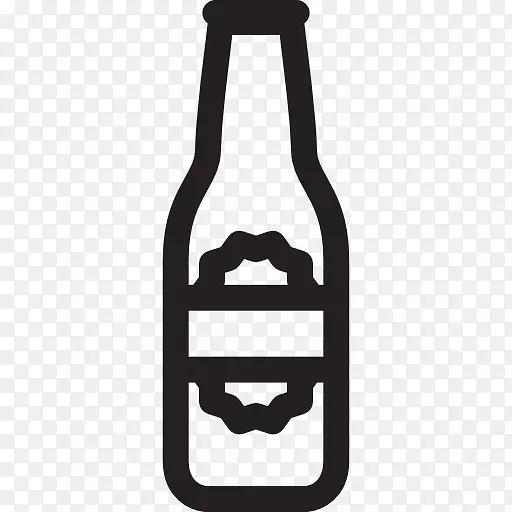 标签的啤酒瓶图标