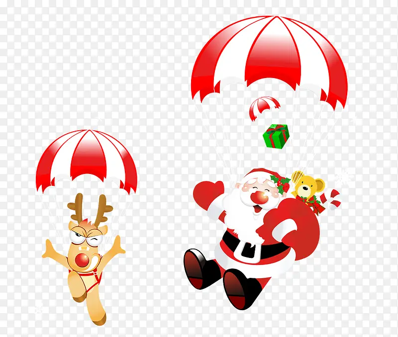 带着圣诞老人的降落伞