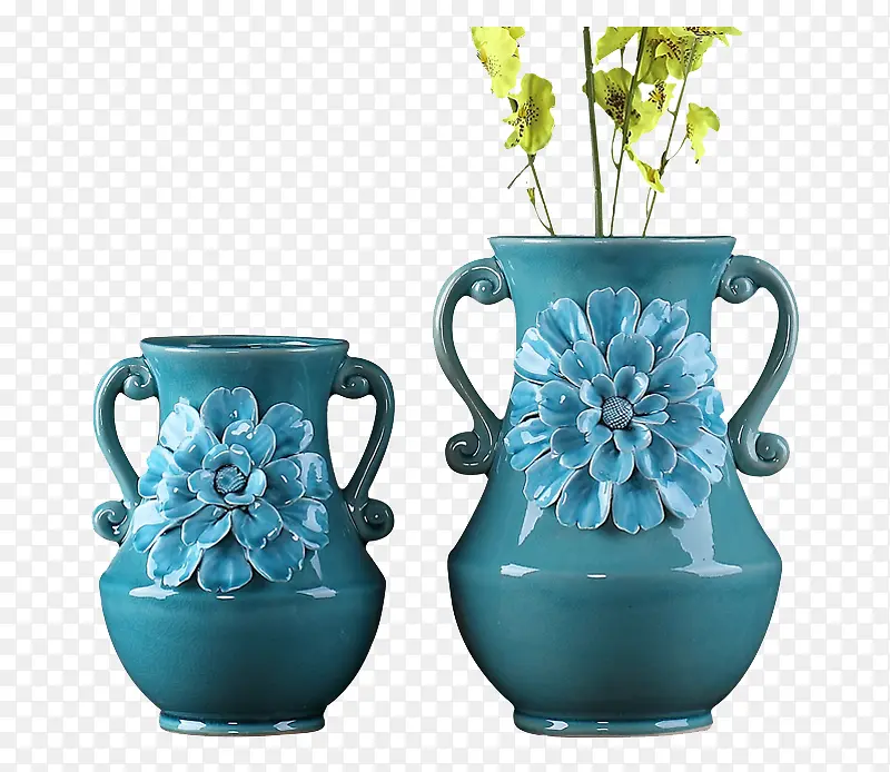 蓝色花瓶花器