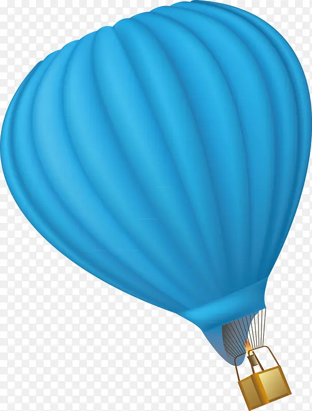 蓝色国庆热气球装饰设计矢量