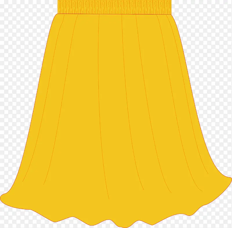 黄色矢量短裙服装图
