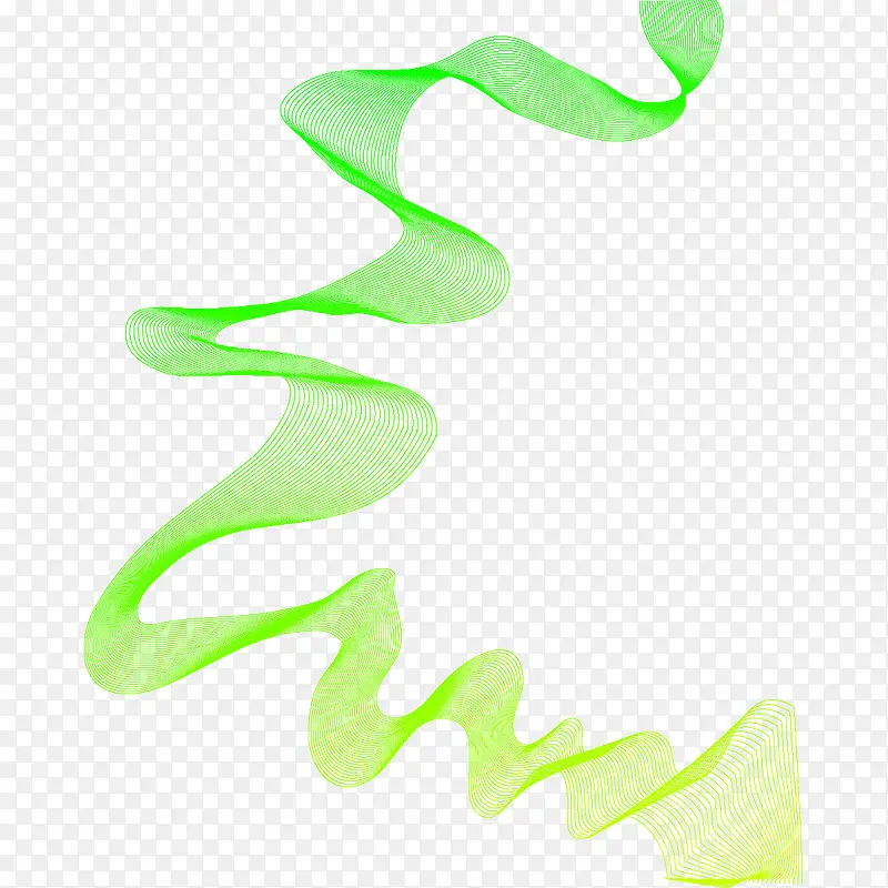 绿色创意装饰飘带