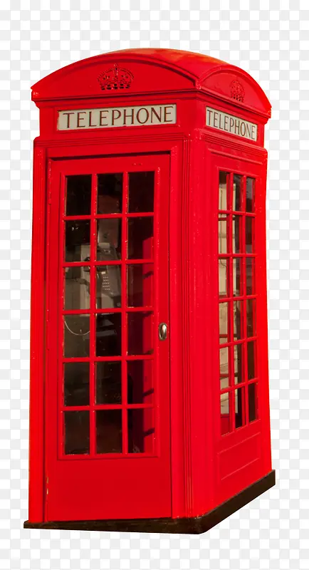 红色欧式电话亭