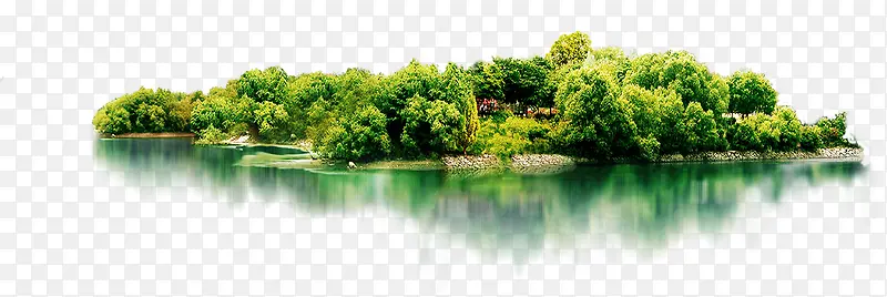 绿树青山绿水美景