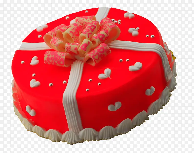 红色爱心生日蛋糕