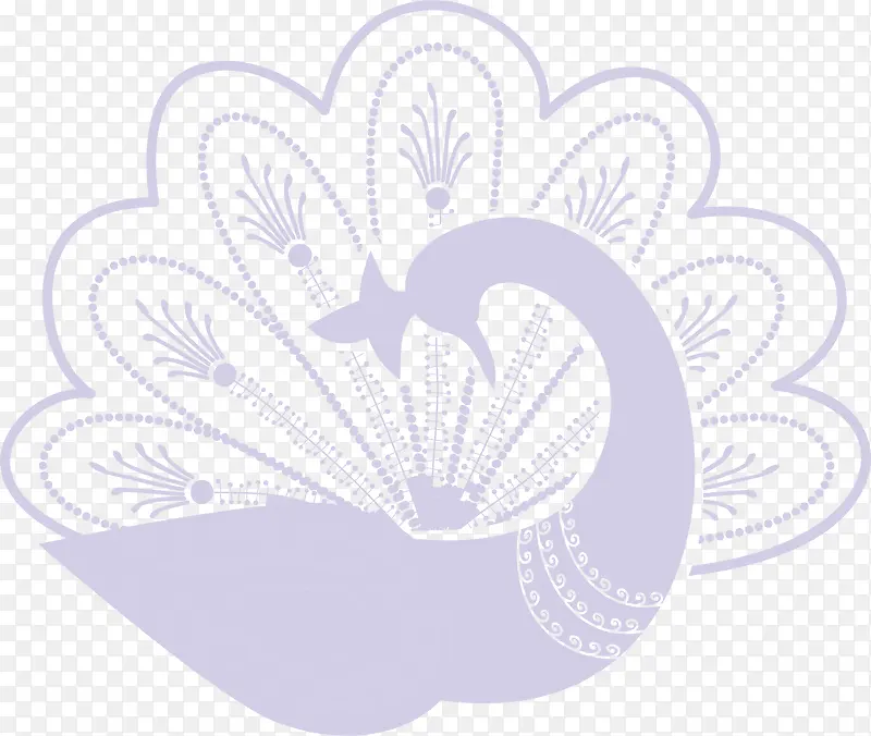 紫色孔雀花纹