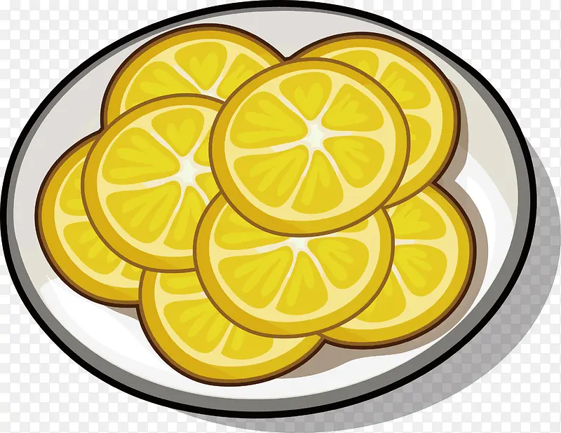 柠檬片矢量图