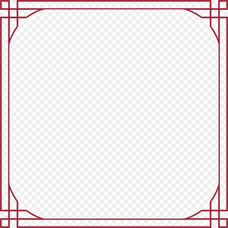 中式的红色装饰边条
