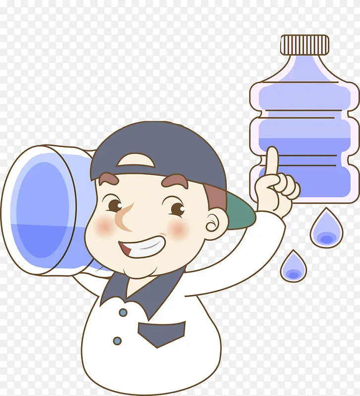 送水的男孩