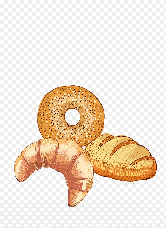甜甜圈和面包
