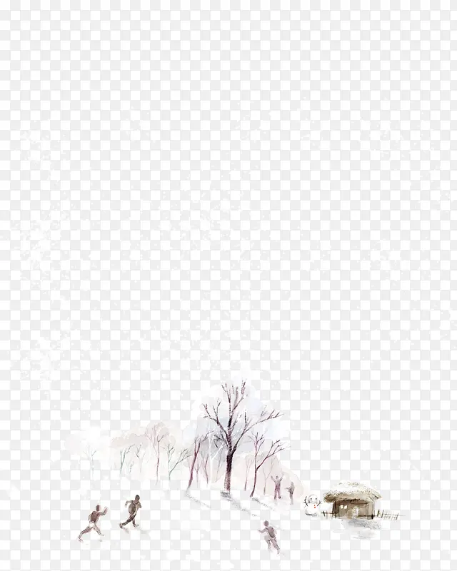 户外雪景