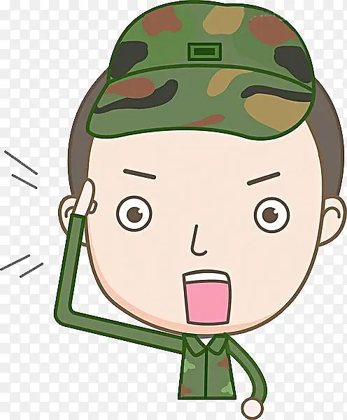 手绘军人