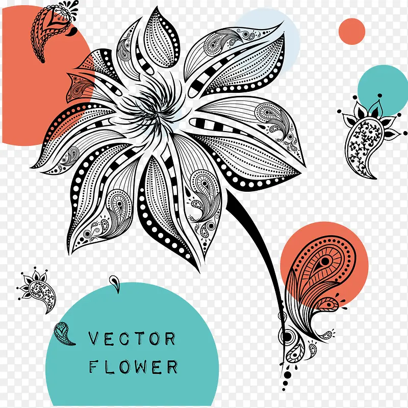 矢量艺术装饰植物花纹图案