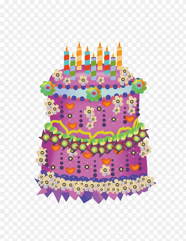 彩色生日蛋糕