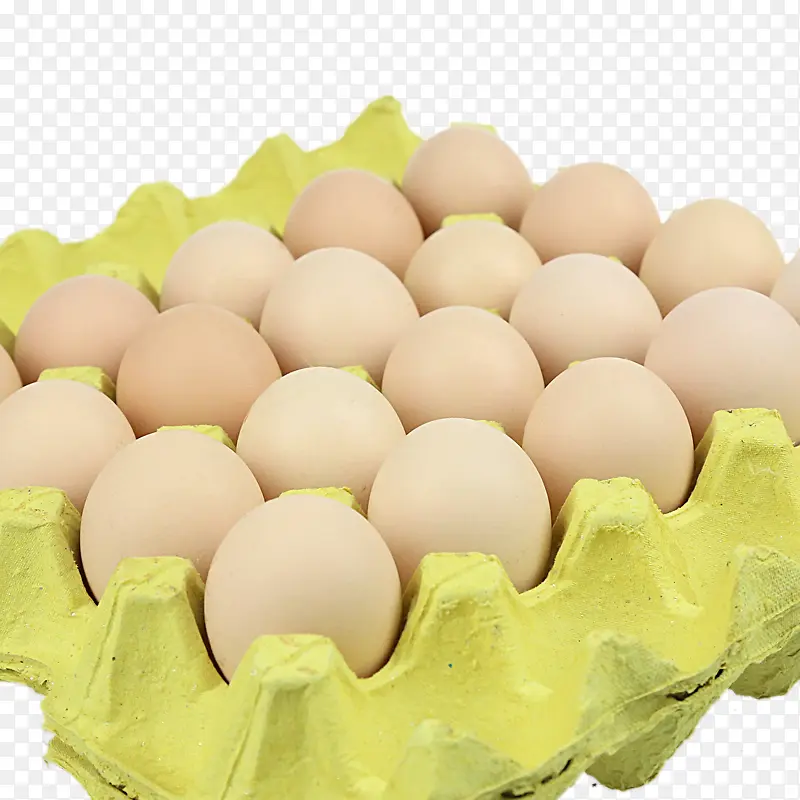 瓦楞纸上的鸡蛋