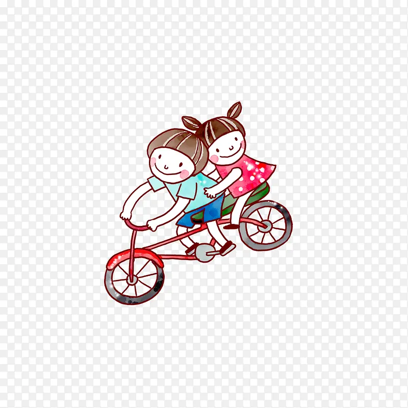 骑单车的小孩