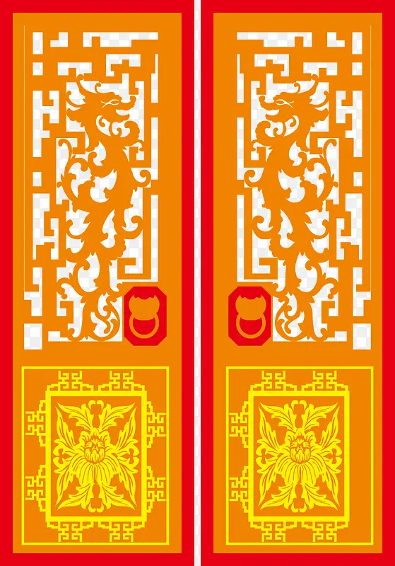 边框花纹中国风门窗