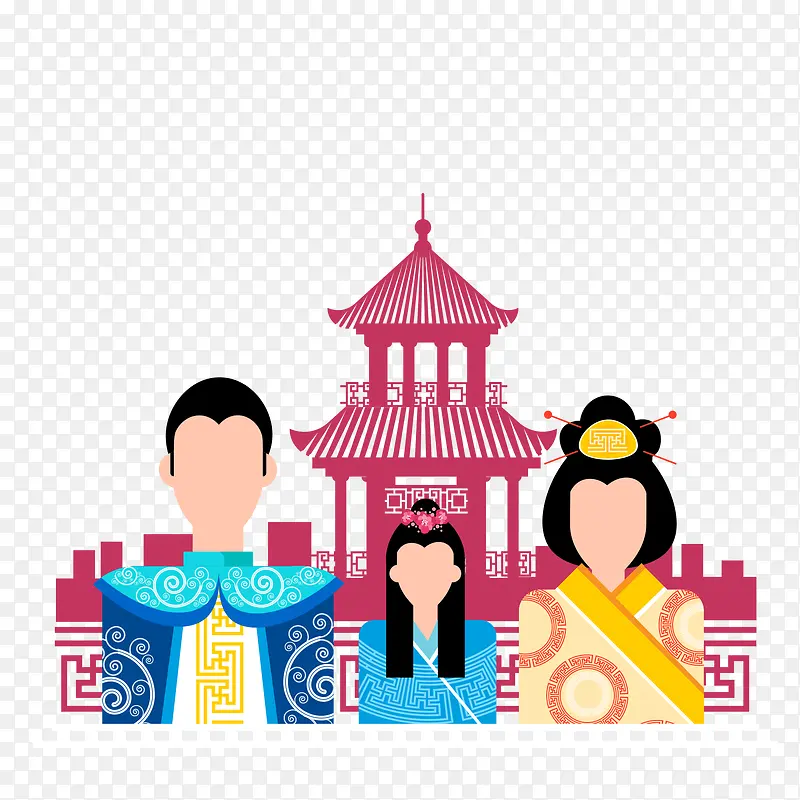 古代一家人PNG图片素材下载_图片编号yarmdlre-免抠素材网