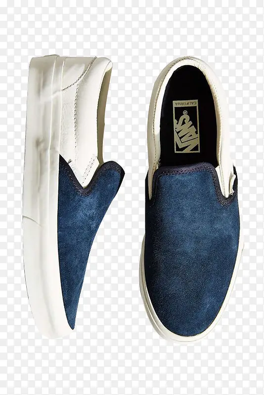 蓝色白色牛仔帆布鞋