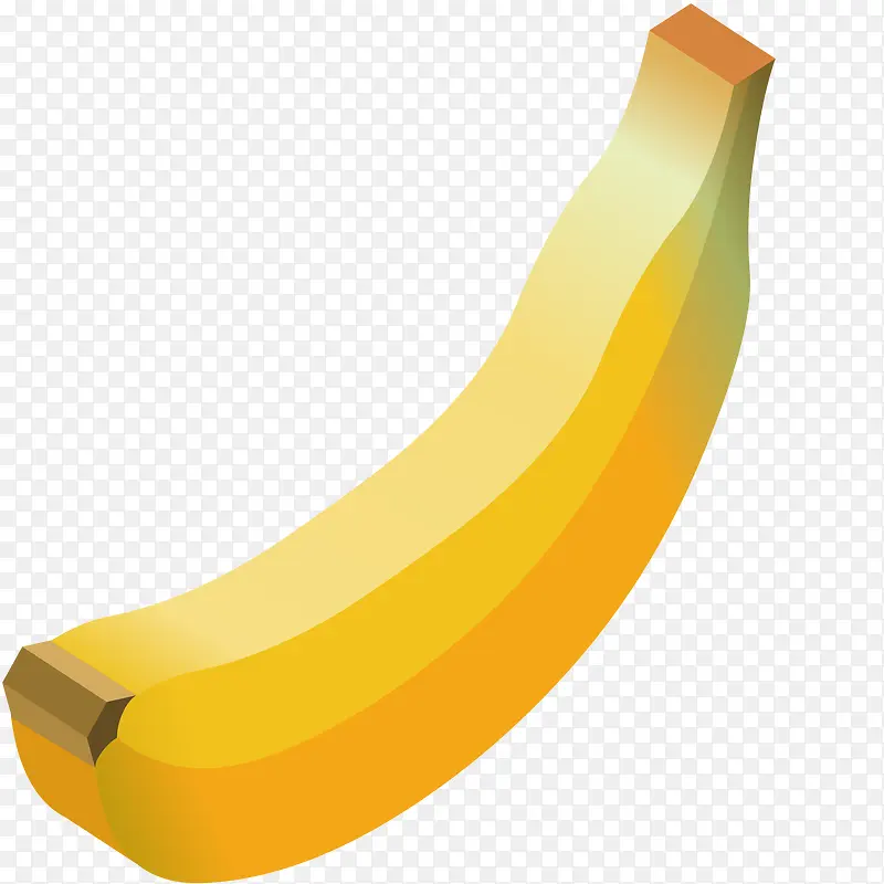 矢量立体香蕉水果元素