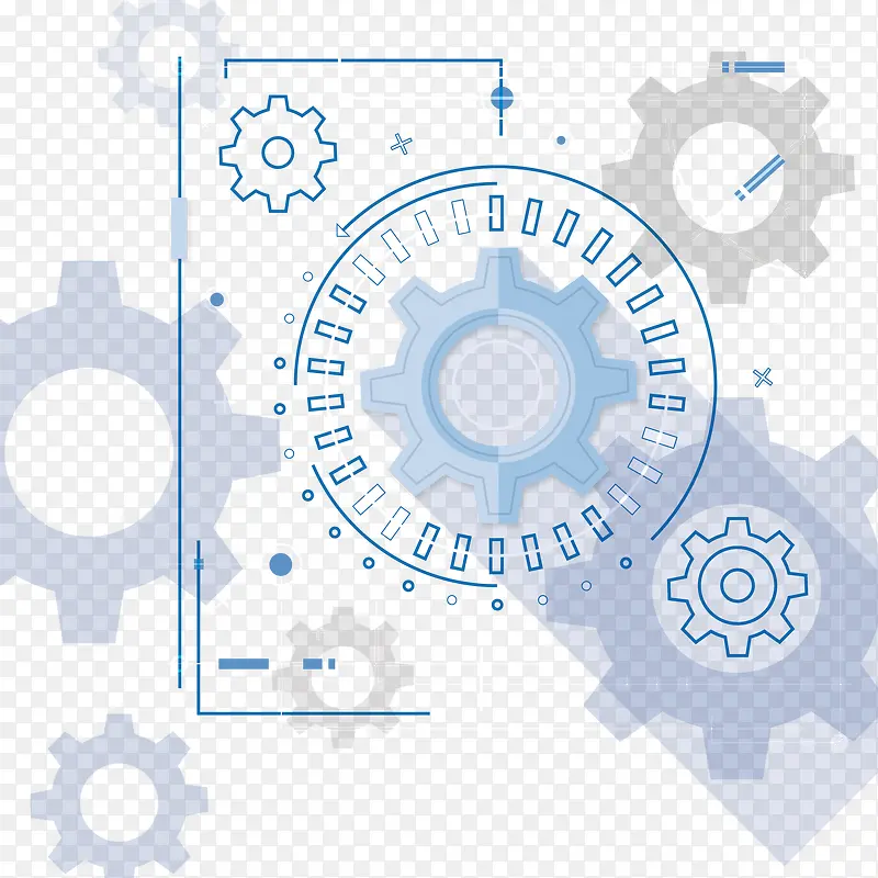 矢量齿轮装饰图案