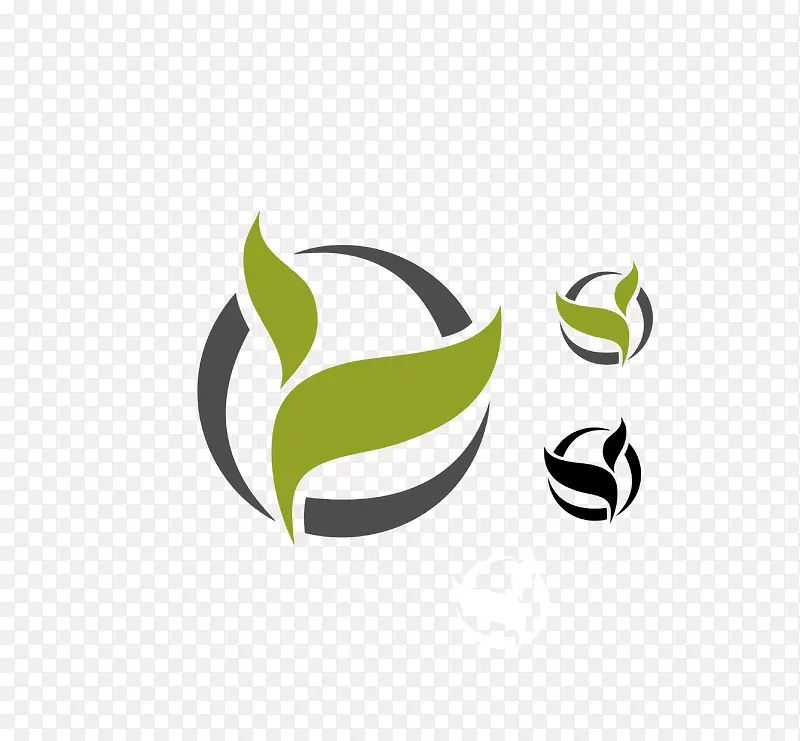 矢量绿色小嫩芽设计logo