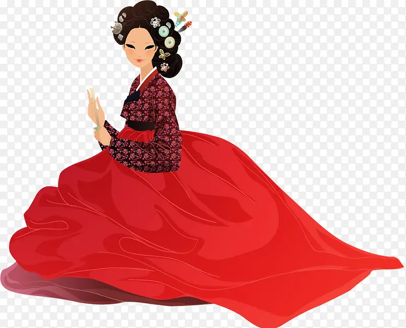 韩国美女卡通人物